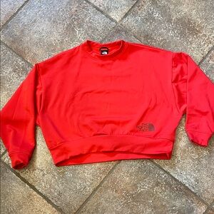 The North Face Bold Red crop sweatshirt. Minimally worn.